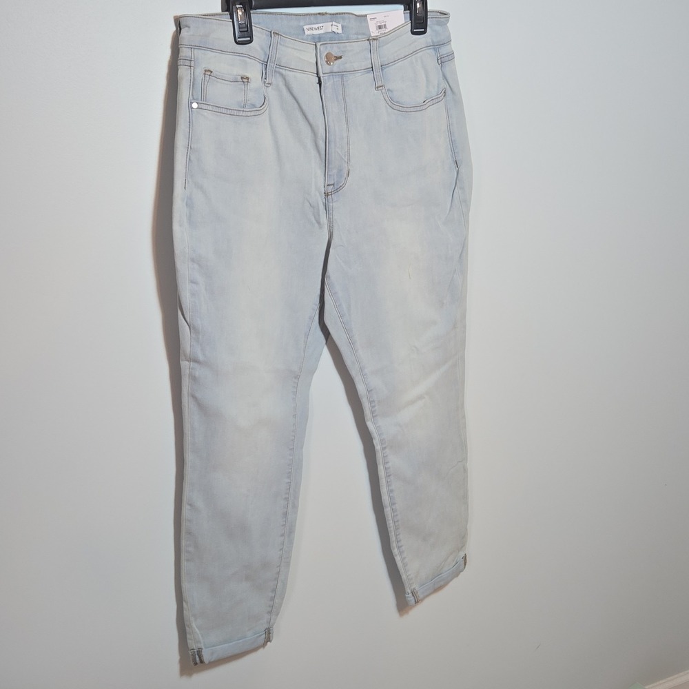 NWT Nine West Denim Light Blue Skinny High Rise Zip Button 5-Pocket Women